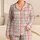 Pastel Pink Mint Plaid for Cozy Lounging and Relaxed Weekend Mornings Satin Pajamas Set - 1