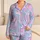 Pastel Pink Blue Marble Waves for Cozy Evening Lounging and Relaxed Weekend Comfort Satin Pajamas Set - 1