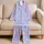 Pastel Pink Blue Marble Waves for Cozy Evening Lounging and Relaxed Weekend Comfort Satin Pajamas Set - 5