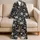 Monochrome Rose And Silver Foliage For Elegant Cozy Evenings At Home Satin Pajamas Set - 5