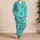 Watercolor Palm Grove in Bright Cyan for Tropical Resort Lounging and Coastal Getaways Satin Pajamas Set - 4