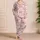 Rosy Santa And Snowflake Christmas Cheer For Cozy Holiday Evenings Satin Pajamas Set - 4
