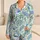 Blue Tropical Palms and Lush Blooms for Relaxed Weekend Lounging and Getaways Satin Pajamas Set - 1