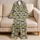 Art Deco Fan Geometry for Relaxed Evenings and Cozy Weekend Lounging Satin Pajamas Set - 5