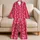Soft Pink Braided Texture for Cozy Lounging and Relaxed Evenings at Home for Her Satin Pajamas Set - 5