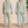 Soft Watercolor Rainbow Stripes for Relaxed Lounging and Colorful Everyday Comfort Satin Pajamas Set - 2