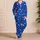 Red White Blue Star Confetti Celebration For Festive Fourth Of July Lounging At Home Satin Pajamas Set - 4