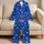 Red White Blue Star Confetti Celebration For Festive Fourth Of July Lounging At Home Satin Pajamas Set - RZV-IIEMO1