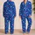 Red White Blue Star Confetti Celebration For Festive Fourth Of July Lounging At Home Satin Pajamas Set - 2