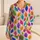 Colorful Autumn Leaves for Cozy Lounging and Relaxed Weekend Mornings at Home Satin Pajamas Set - 1