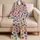 Colorful Autumn Leaves for Cozy Lounging and Relaxed Weekend Mornings at Home Satin Pajamas Set - 5