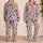 Colorful Autumn Leaves for Cozy Lounging and Relaxed Weekend Mornings at Home Satin Pajamas Set - 2