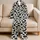 Black And White Cow Spots For Cozy Lounging And Relaxed Weekend Mornings At Home Satin Pajamas Set - 5