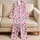 Soft Pink Heart Motifs for Cozy Valentine Lounging and Sweet Everyday Comfort Satin Pajamas Set - 5