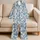 Blue Nautilus And Starfish For Relaxed Coastal Evenings By The Shore Satin Pajamas Set - 5