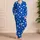 Ivory Stars On Cobalt Blue For Cozy Lounging And Relaxed Weekend Evenings Satin Pajamas Set - 4