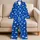 Ivory Stars On Cobalt Blue For Cozy Lounging And Relaxed Weekend Evenings Satin Pajamas Set - 5