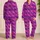 Mermaid Scale Glitter in Pink Purple for Cozy Nights and Whimsical Lounge Style Satin Pajamas Set - 2