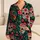 Floral Sugar Skull Motifs for Cozy Día de los Muertos Evenings and Relaxed Lounging Satin Pajamas Set - 1