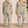 Watercolor Wildflowers, Butterflies & Garden Bugs for a Whimsical Springtime Escape Satin Pajamas Set - 2