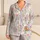 Watercolor Wildflower Sprigs for Cozy Cottage Evenings and Relaxed Home Lounging Satin Pajamas Set - 1