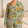 Orange Citrus and Blue Blossom Motif for Fresh, Cheerful Lounging and Relaxation Satin Pajamas Set - 1