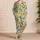 Orange Citrus and Blue Blossom Motif for Fresh, Cheerful Lounging and Relaxation Satin Pajamas Set - 4