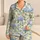 Blue Hydrangea Vine Blooms for Relaxed Cottagecore Evenings and Thoughtful Gifting Satin Pajamas Set - 1