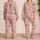 Watercolor Champagne Bottles and Cherries for Festive Holiday Lounging and Relaxation Satin Pajamas Set - 2