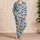 Emerald Teal and Violet Butterflies for Cozy Evenings and Relaxed Weekend Mornings Satin Pajamas Set - 4
