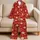 Gingerbread And Santa Christmas Cheer For Cozy Holiday Mornings Satin Pajamas Set - 5