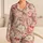 Blush Pink Blooms And Red Butterflies For Dreamy Cozy Evenings Satin Pajamas Set - 1