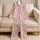 Pastel Kitten And Daisy Motifs For Cozy Evenings And Relaxed Lounging At Home Satin Pajamas Set - 5