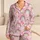 Pastel Rainbow Hearts and Clouds for Cozy Valentine Evenings and Relaxing at Home Satin Pajamas Set - 1