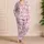 Pastel Rainbow Hearts and Clouds for Cozy Valentine Evenings and Relaxing at Home Satin Pajamas Set - 4