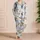 Watercolor Wedding Couple and Flowers for Romantic Bridal Celebrations Satin Pajamas Set - 4