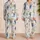 Watercolor Wedding Couple and Flowers for Romantic Bridal Celebrations Satin Pajamas Set - 2