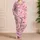 Pink Flamingo Hearts for Cozy Tropical Lounge Nights and Sweet Valentine's Day Gifts Satin Pajamas Set - 4
