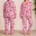 Pink Ribbon Bows for Cozy Evenings and Sweet Relaxing Lounging Style Satin Pajamas Set - 2