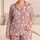 Blush Oval and Star Motifs for Cozy Nights and Relaxed Weekend Mornings Satin Pajamas Set - 1