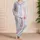 Pastel Vertical Stripes for Cozy Evenings and Relaxed Weekend Lounging Satin Pajamas Set - 4