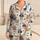 Preppy Teddy Bears in Blue Stripes for Cozy Weekend Lounging and Thoughtful Gift Giving Satin Pajamas Set - 1