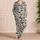 Halloween Bats, Skulls and Gourds for Cozy Spooky Season Evenings Satin Pajamas Set - 4