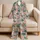 Tropical Crane and Palm Garden for a Relaxing Coastal Getaway Satin Pajamas Set - 5
