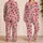 Y2K Leopard Heart And Checkerboard Bow Sleepover Lounge Style For Women And Teens Satin Pajamas Set - 2