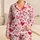 Mixed Pink And Red Hand-Painted Hearts For Cozy Valentine Nights And Sweet Lounging Satin Pajamas Set - 1