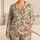 Vintage Rose And Teal Blossom Motifs For Cozy Botanical Lounging At Home Satin Pajamas Set - 1