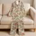 Vintage Rose And Teal Blossom Motifs For Cozy Botanical Lounging At Home Satin Pajamas Set - 5