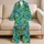 Gingerbread Men and Candy Canes for Cheerful Christmas Holiday Lounging Satin Pajamas Set - 5