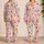 Fuchsia Gingerbread Cookies and Candy Canes for Cozy Christmas Celebrations at Home Satin Pajamas Set - 2